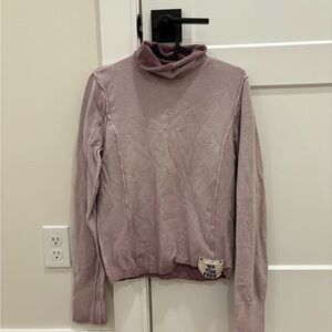 We The Free Lavender Cowl Neck Sweater